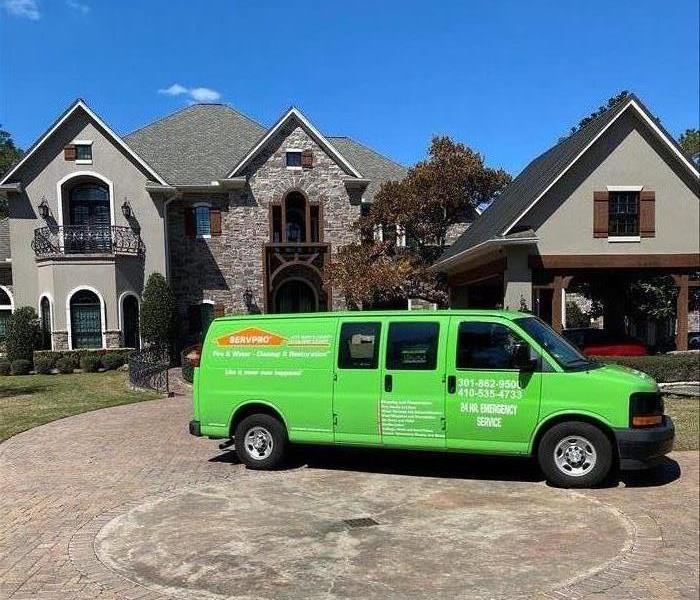 SERVPRO Van in front of a residental property.